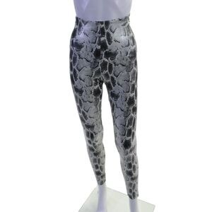 Commando Womens Textured Snake Skin Skinny Leg Slide On Pants Colorblock Size S